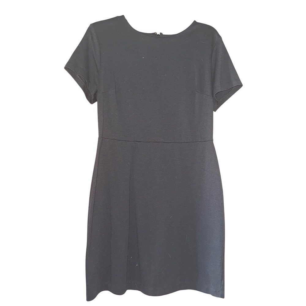 Old Navy Ponte Knit Dress Women Large Black Excellent Short Sleeve Fit & Flare